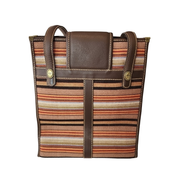 Antigua Multi Color Striped Leather Women's  Shoulder Bag  NWT - Picture 2 of 7